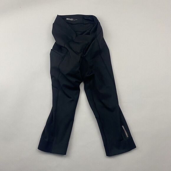 REI Co-Op Black Padded Capri Cycling Pants Sz S Side Pocket Compression Stretch - Picture 9 of 11